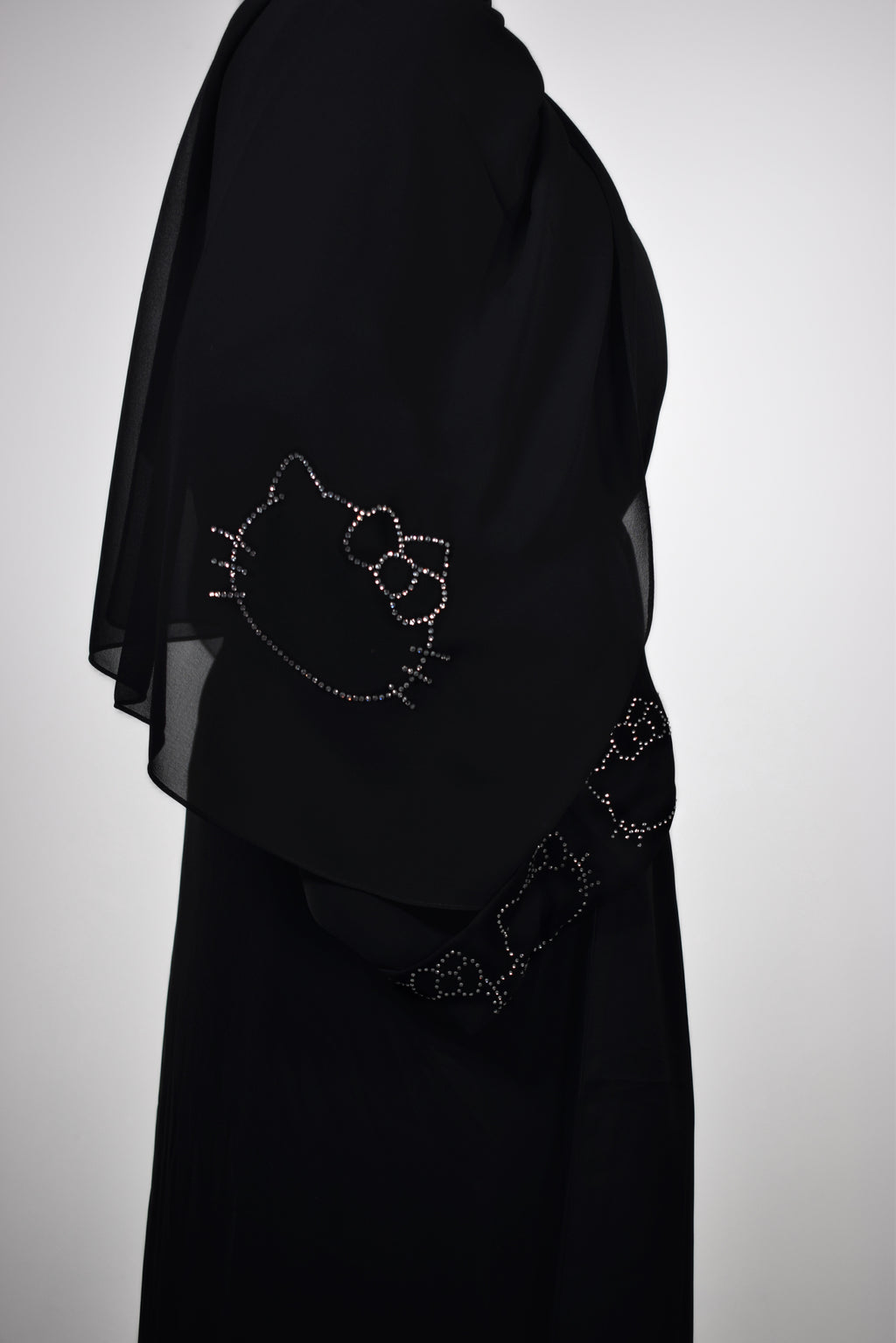 Simple Rhinestone Hello Kitty Hijab