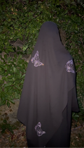 Multi Rhinestone Butterfly Hijab