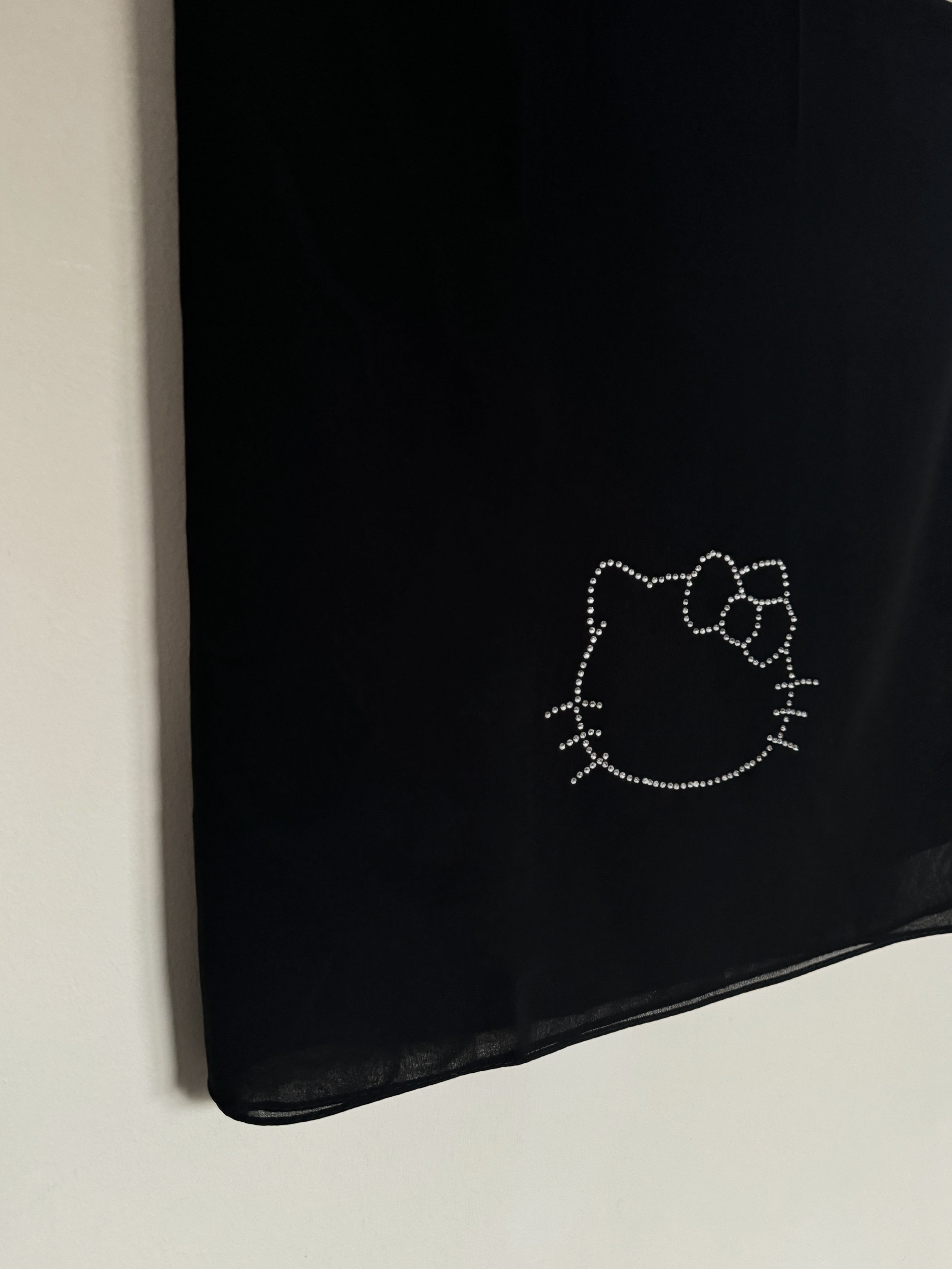 Simple Rhinestone Hello Kitty Hijab