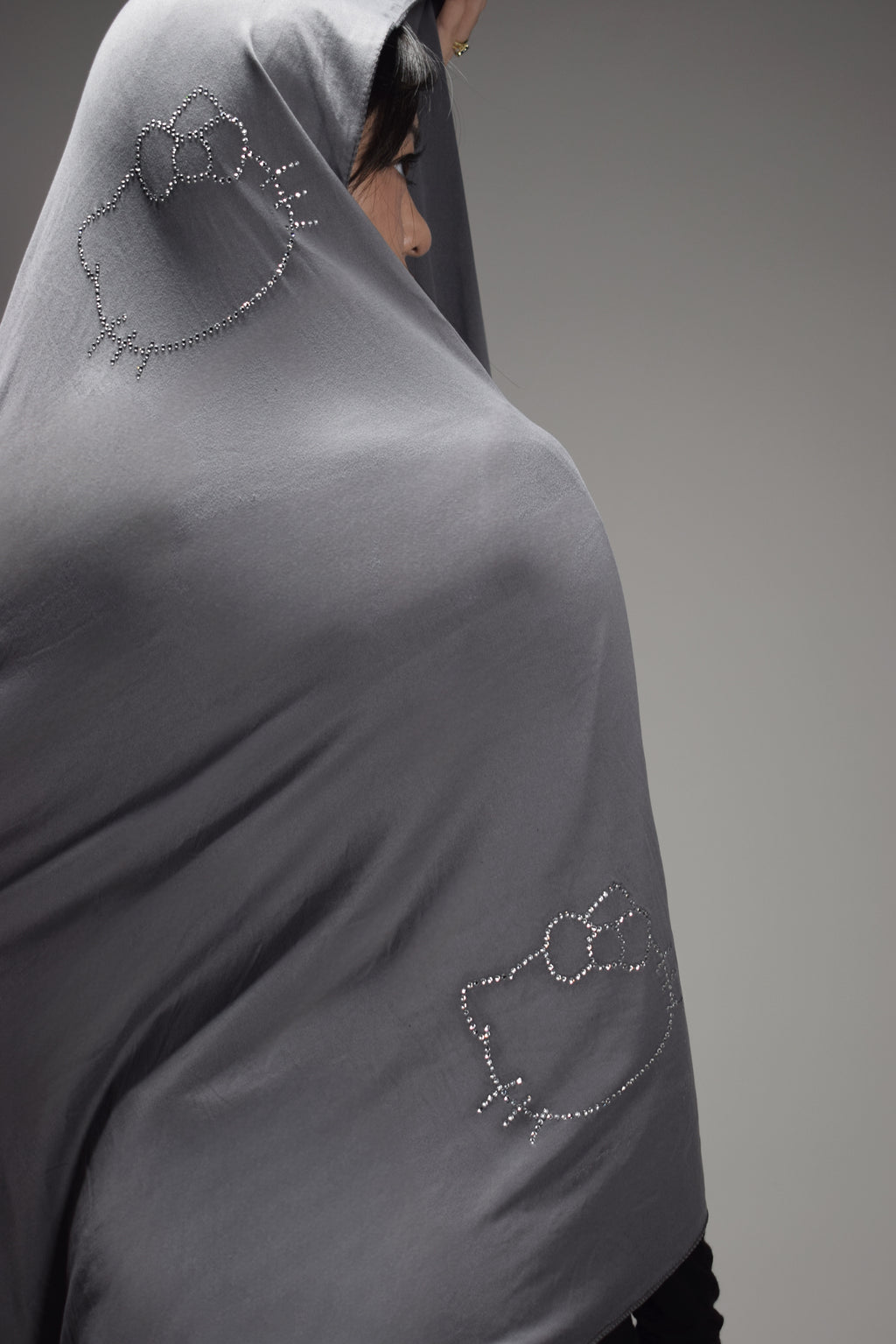 Multi Rhinestone Hello Kitty Hijab