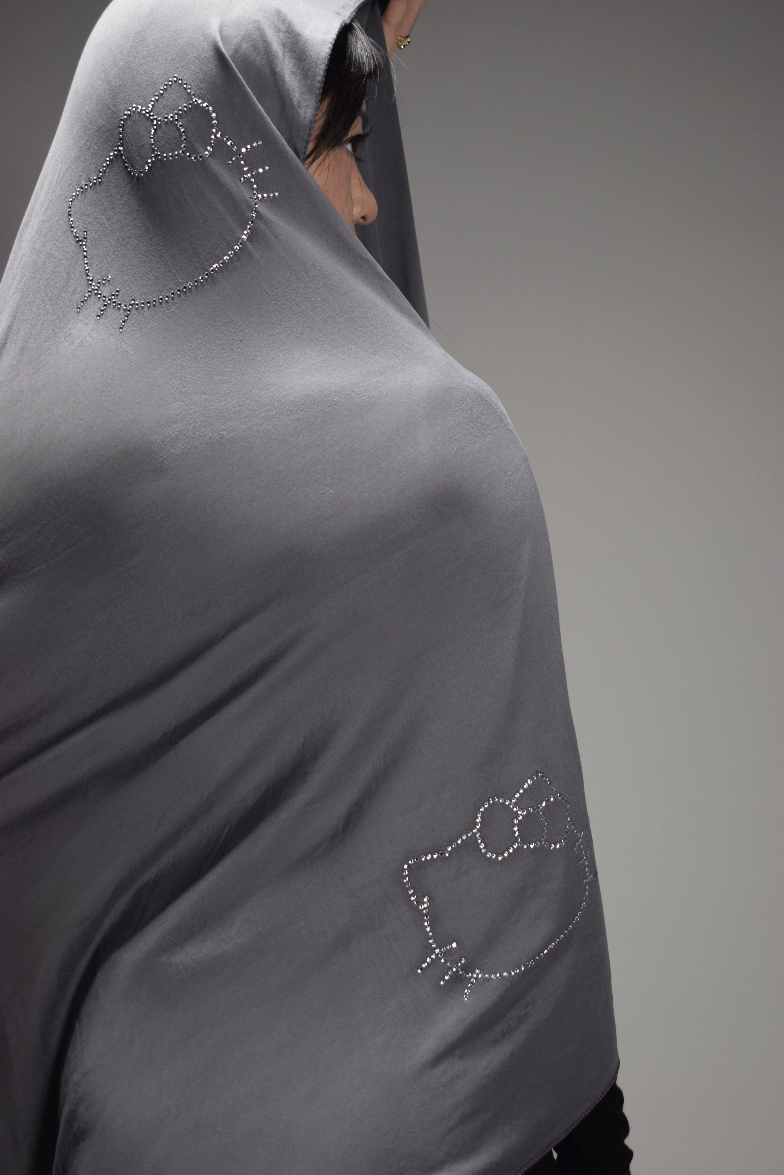 Multi Rhinestone Hello Kitty Hijab